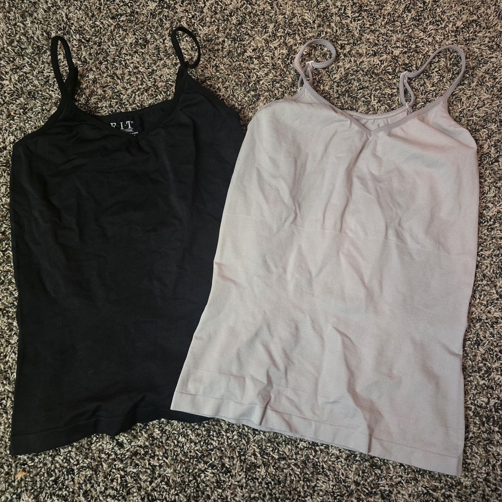 🔴 3 for $12 FIT Black and Gray Camisole Set